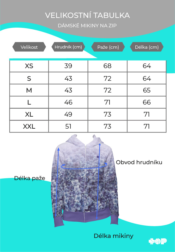 Tabulka velikostni  dámská mikina na zip _CZ_utopy/><br /><br /></p>
                            </div>
            
            <div class=